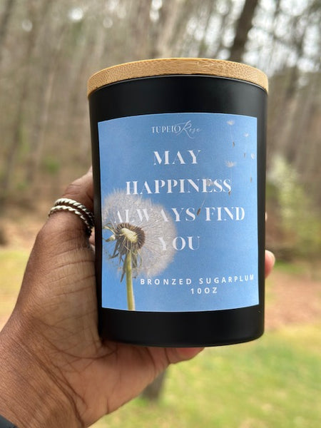 May Happiness Always Find You Candle
