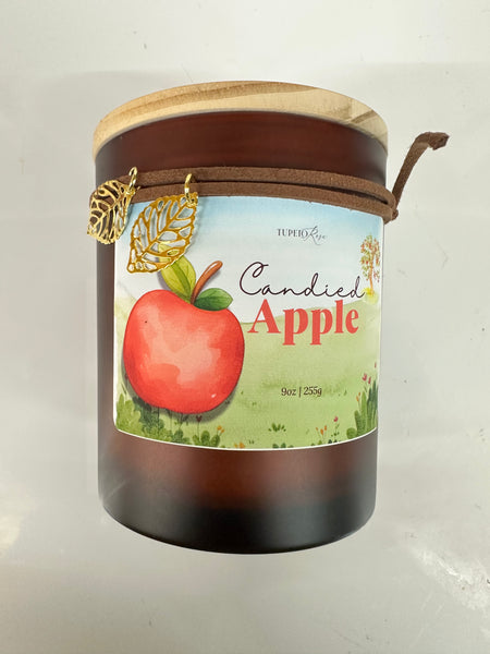 Candied Apple Candle with charms