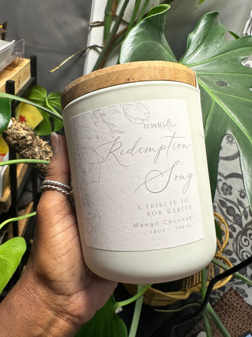 14 oz Wood wick Redemption Song Candle