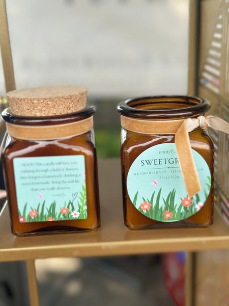 Sweetgrass Candle- Limited Edition Apothecary Vessel 11oz