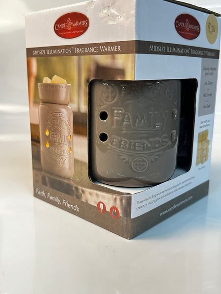 WAX MELT WARMER- Faith, Family, Friends Design