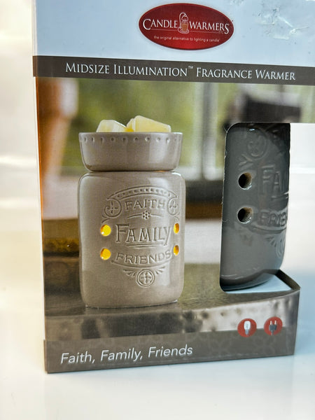 WAX MELT WARMER- Faith, Family, Friends Design