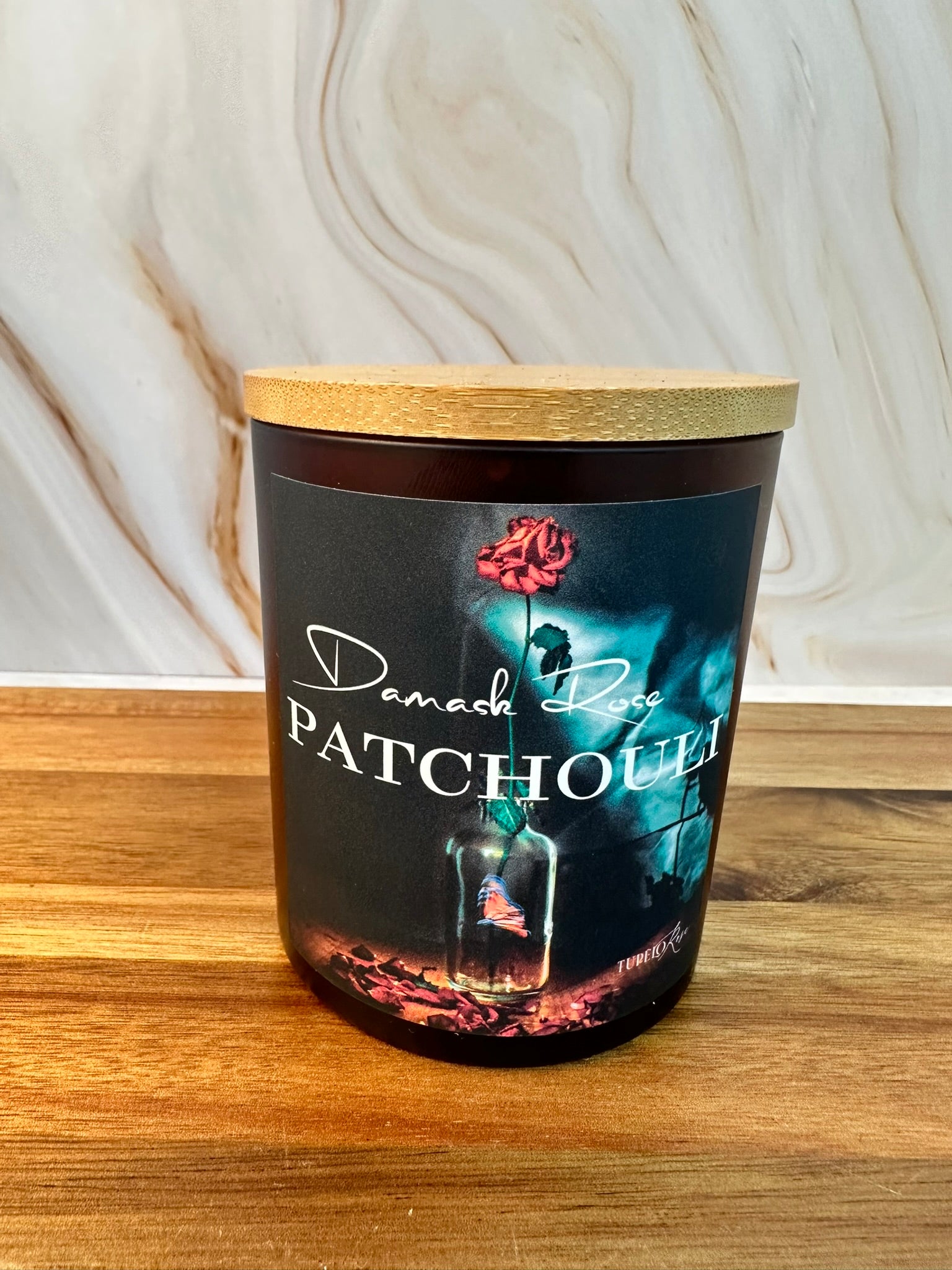 Damask Rose & Patchouli Candle 10oz
