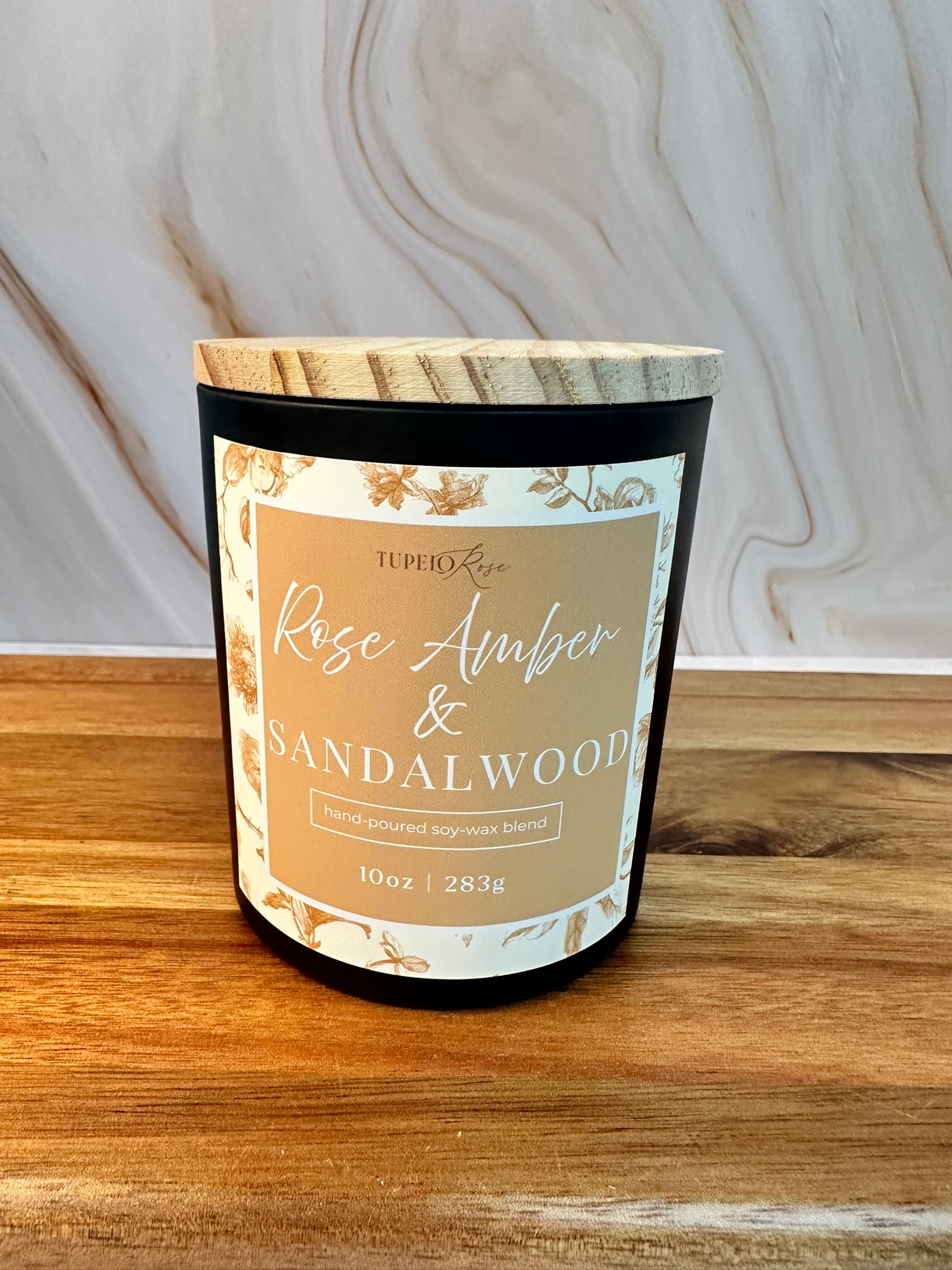 Rose Amber & Sandalwood Candle