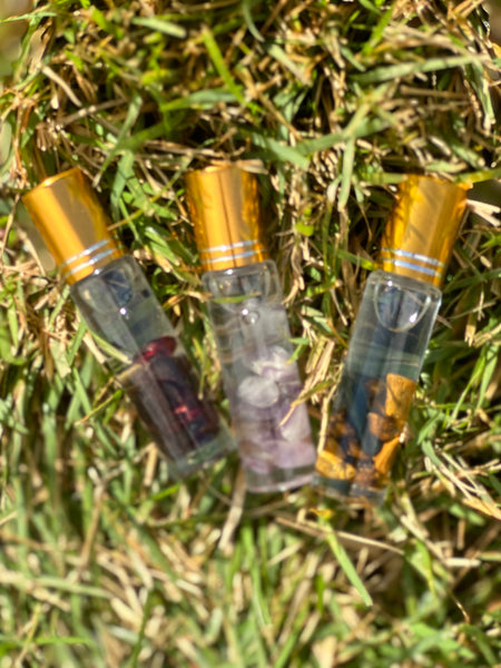 Perfume Roll-on with Crystals- Coconut Oil Infused