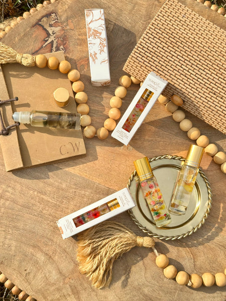 Perfume Roll-on with Crystals- Coconut Oil Infused