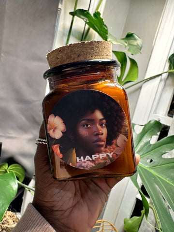 Happy Candle- Limited Edition Luxe Amber Jar