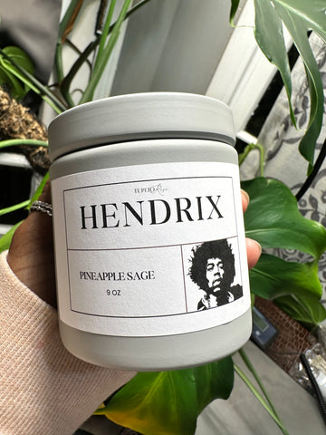 Jimi Hendrix Tribute Candle Luxury Tin